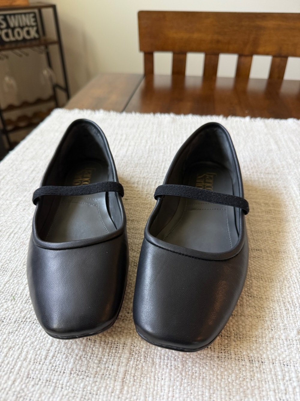 Franco Sarto Black Mary Jane Ballet Flats - Picture 2 of 3